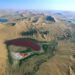 Red lake from dune peak